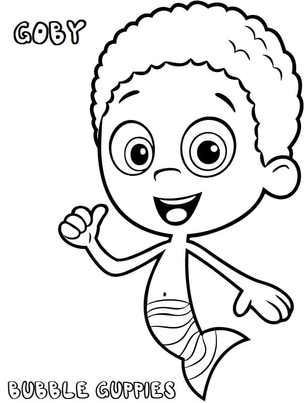 Bubulle Guppies Lenny Heureux coloring page