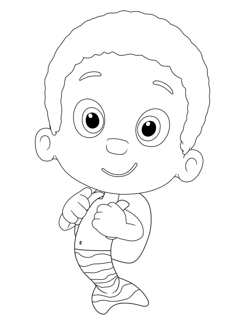 Bubulle Guppies Lenny coloring page