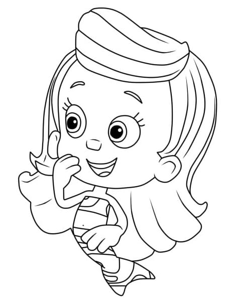 Bubulle Guppies Molly coloring page