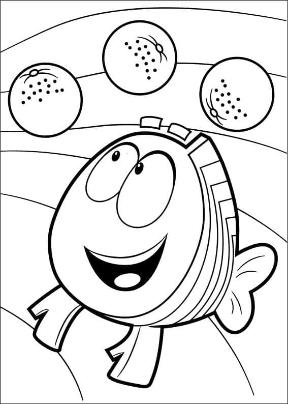 Bubulle Guppies Professeur Cooper coloring page