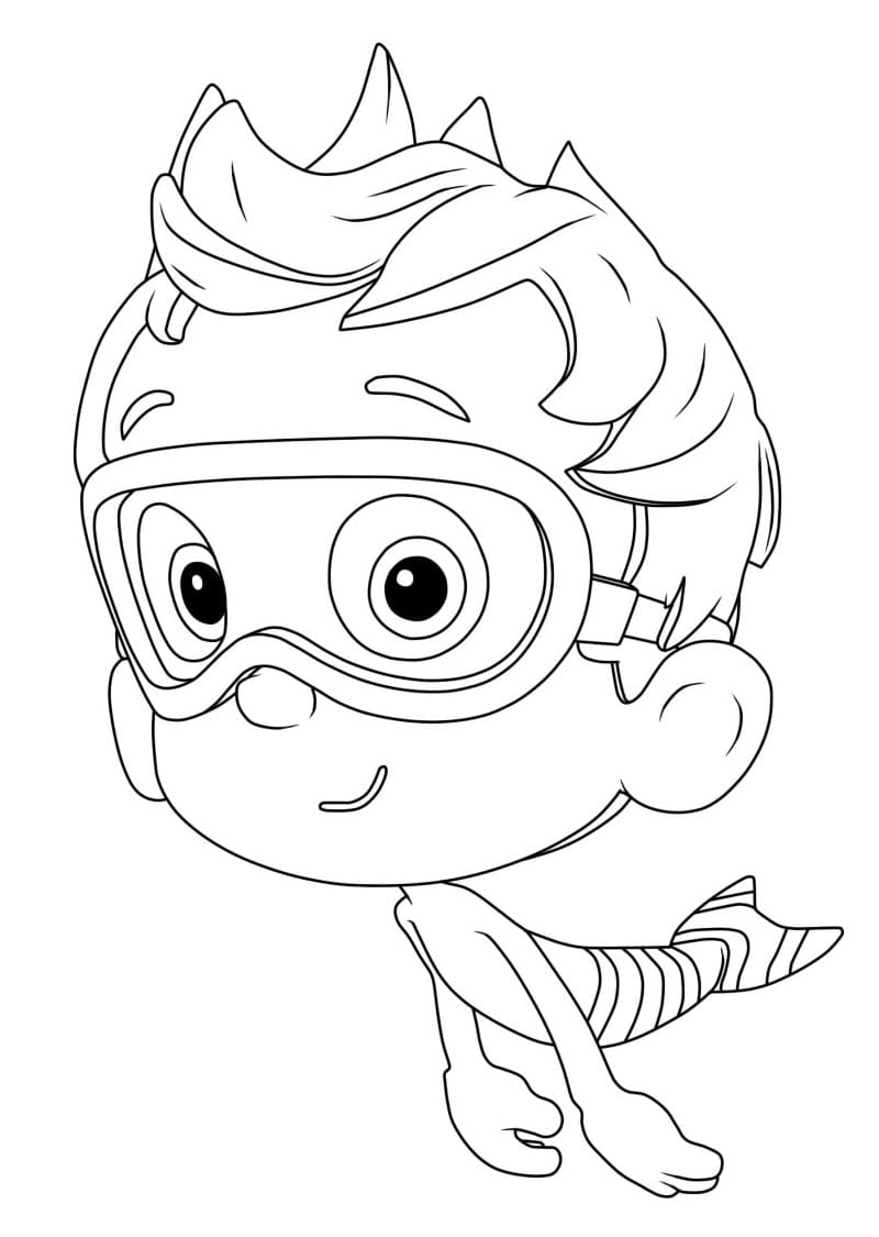 Bubulle Guppies Ronny coloring page
