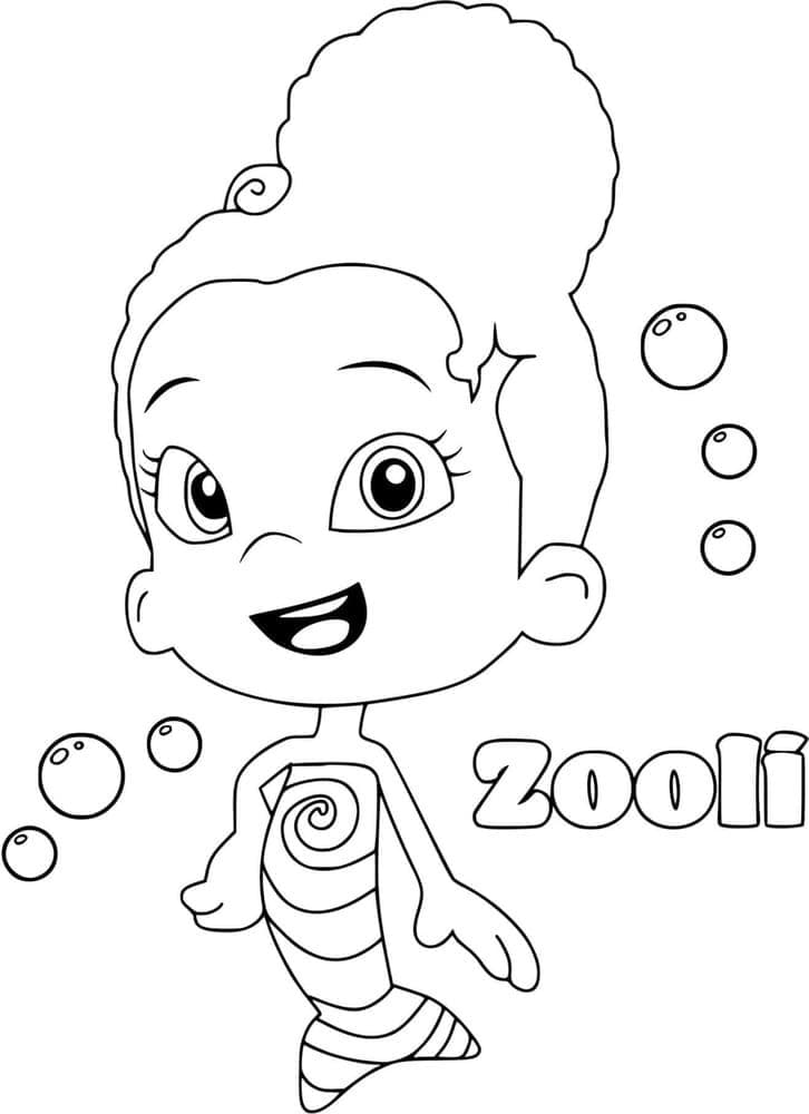 Coloriage Bubulle Guppies Zoé