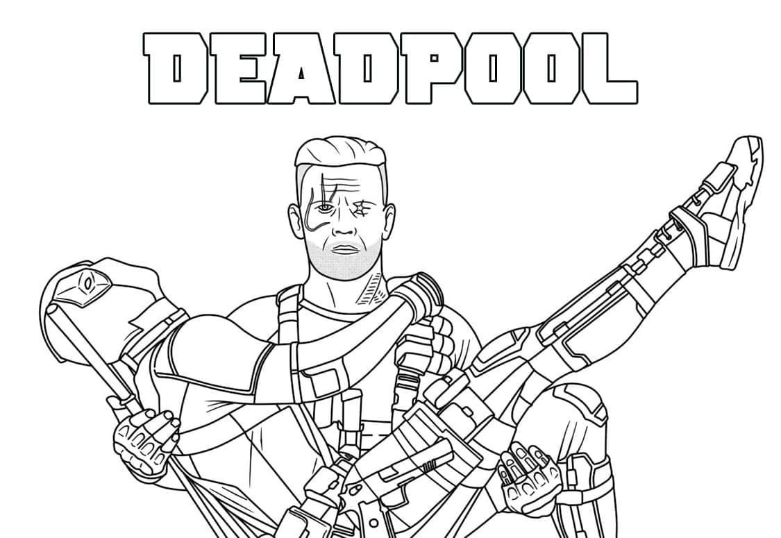 Cable et Deadpool coloring page