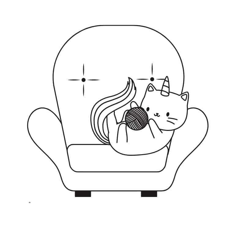 Chat Licorne 2 coloring page