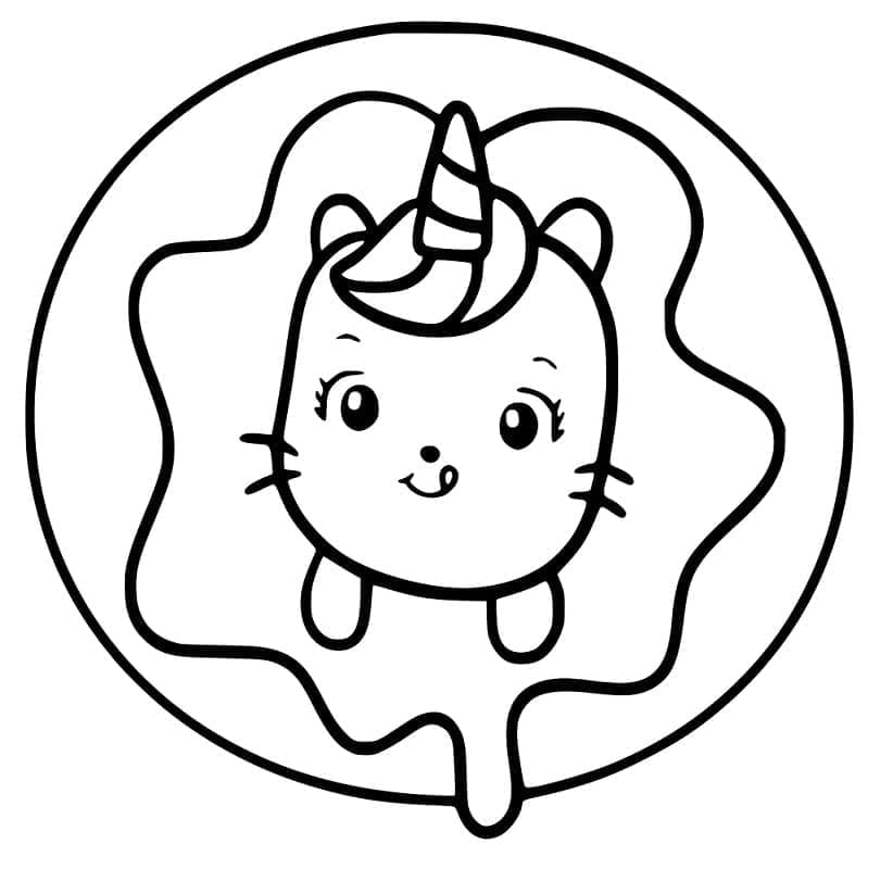 Chat Licorne 7 coloring page