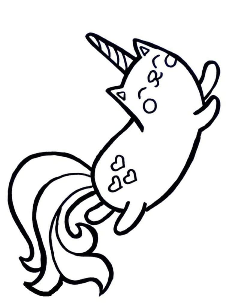 Chat Licorne 9 coloring page
