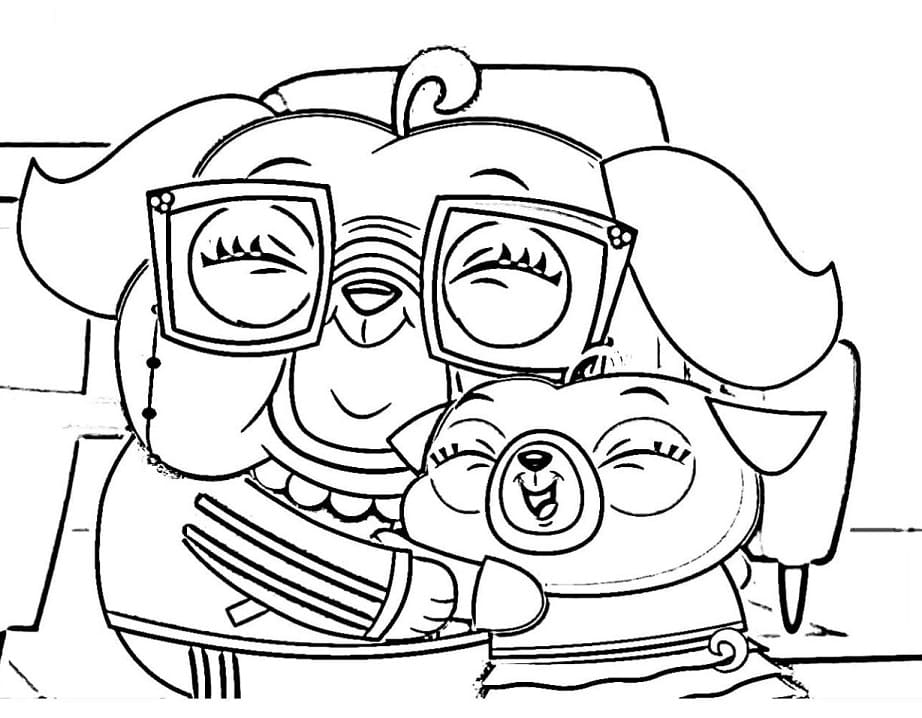 Chip et Mamie Carlin coloring page