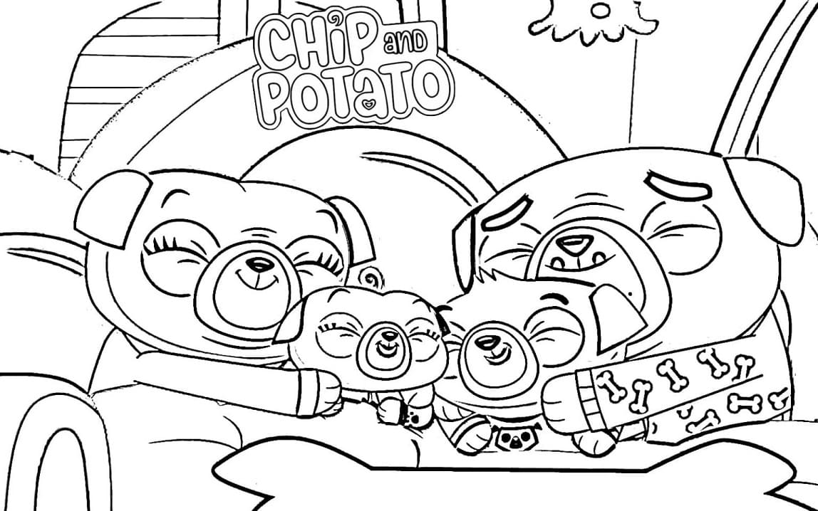 Chip et Patate 1 coloring page