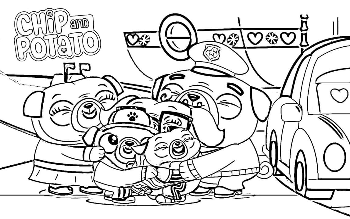 Chip et Patate 3 coloring page