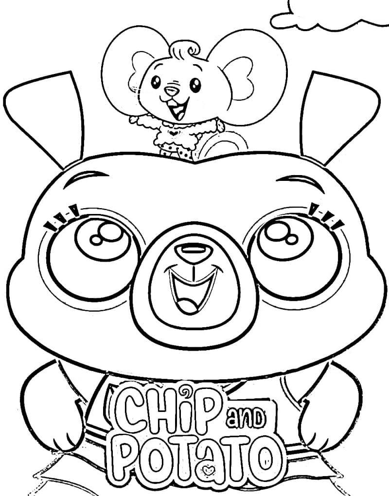 Chip et Patate 8 coloring page