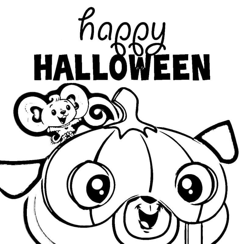 Chip et Patate à Halloween coloring page