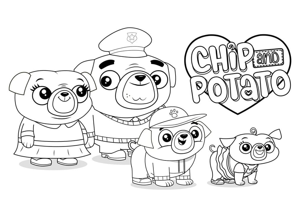 Chip et Patate Imprimable coloring page