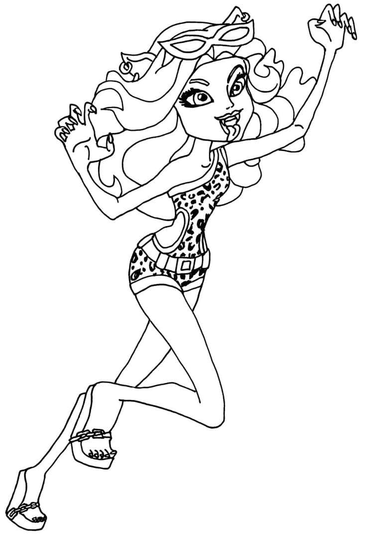 Clawdeen Wolf de Monster High coloring page
