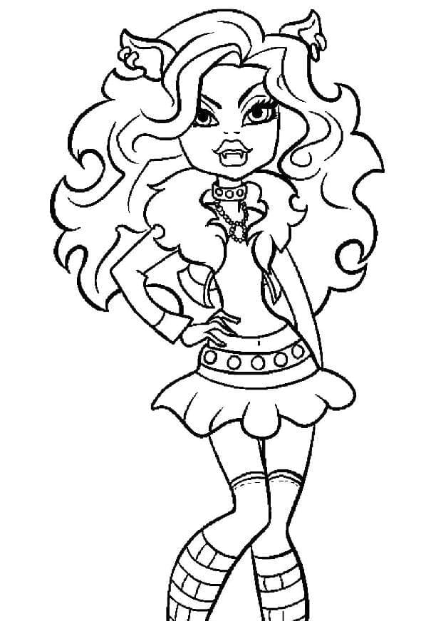 Clawdeen Wolf coloring page