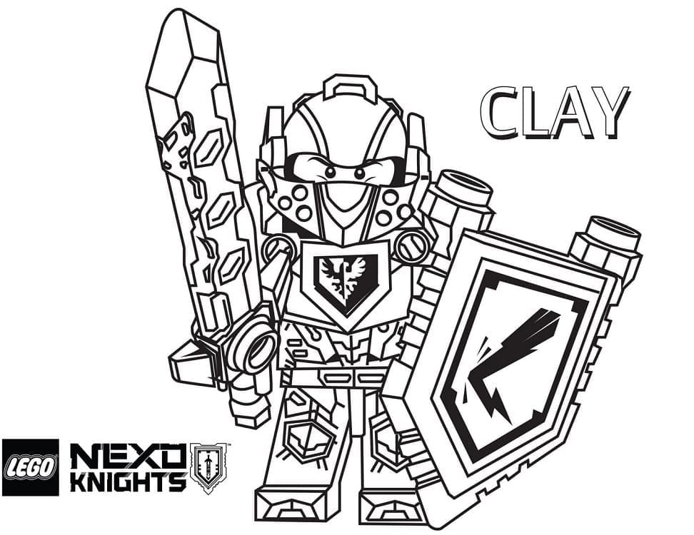 Clay dans Lego Nexo Knights coloring page