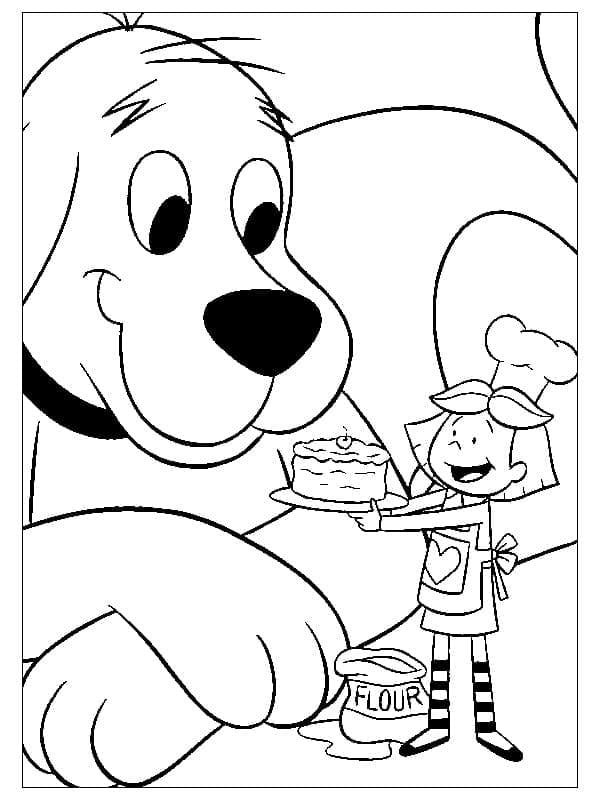 Clifford 4 coloring page