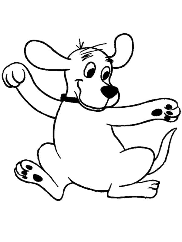 Clifford Drôle coloring page