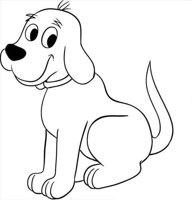 Clifford Souriant coloring page