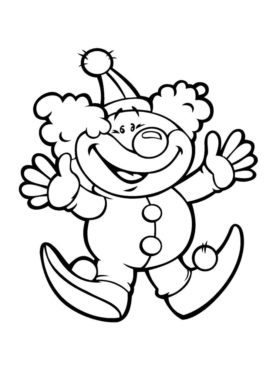 Clown Adorable coloring page