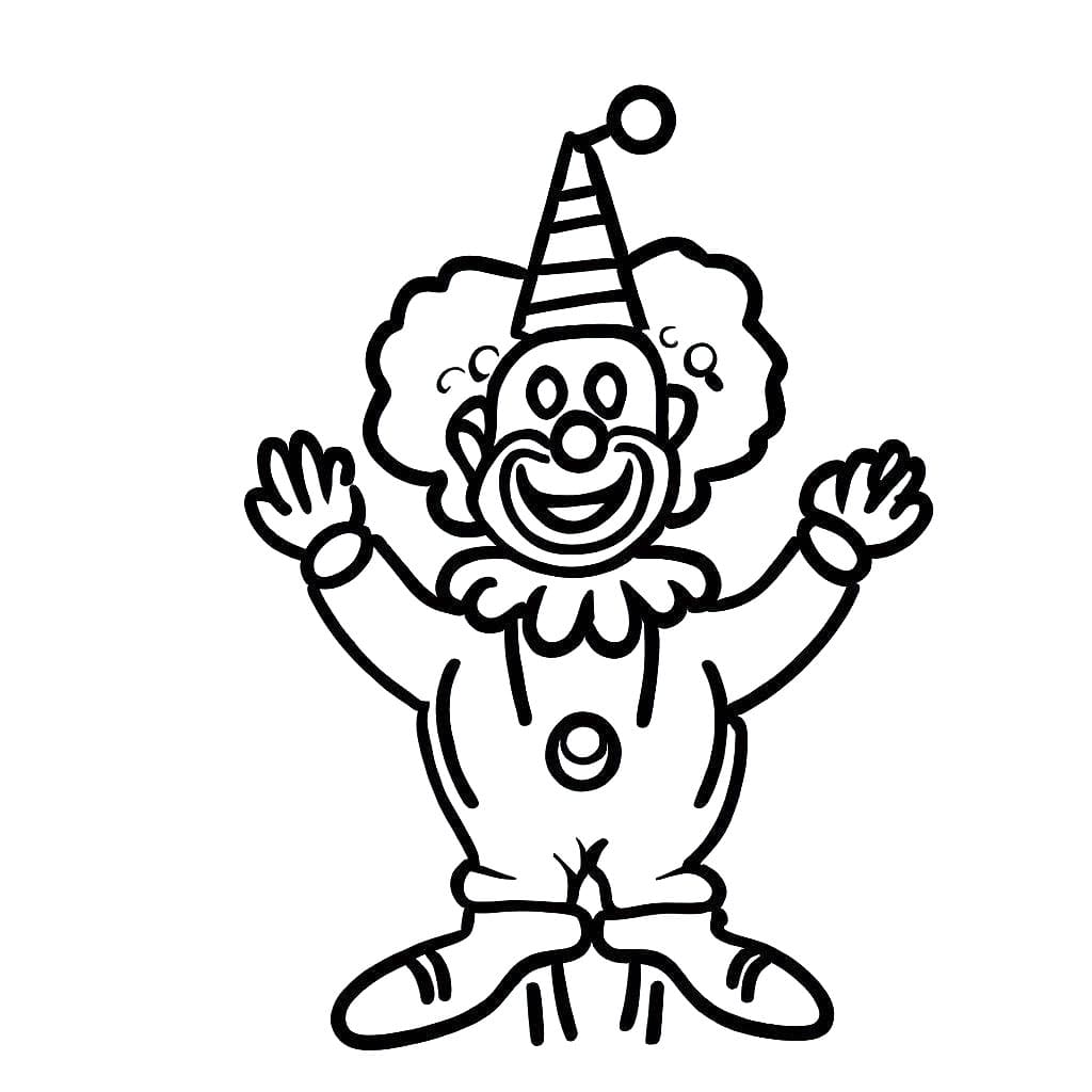 Clown Facile coloring page