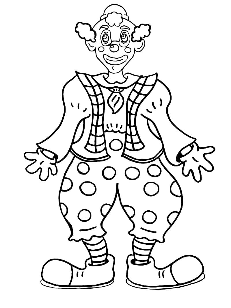 Clown Hilarant coloring page