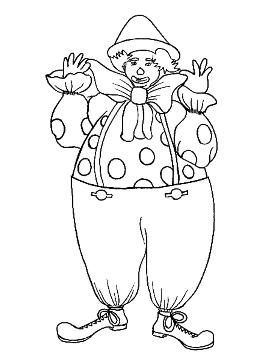 Clown Souriant coloring page