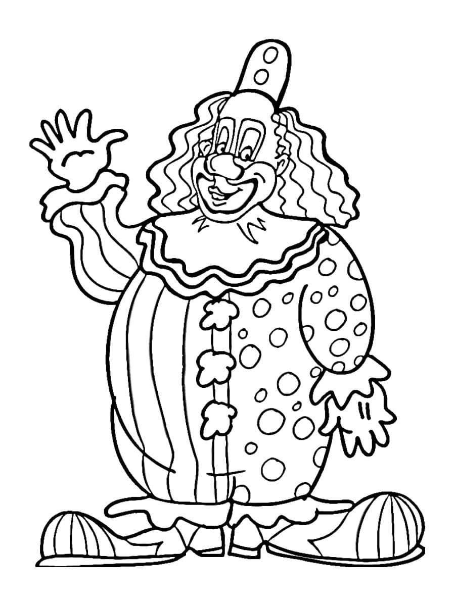 Clown Sympathique coloring page