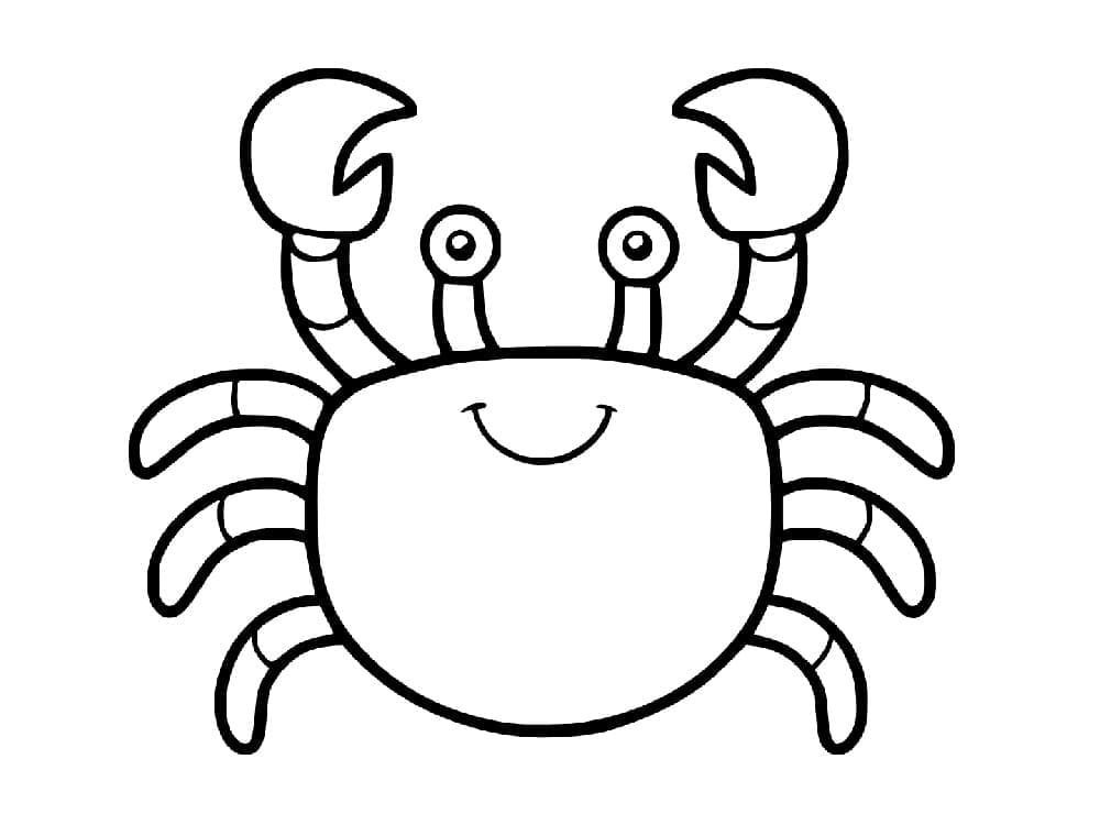 Coloriage Crabe Amical