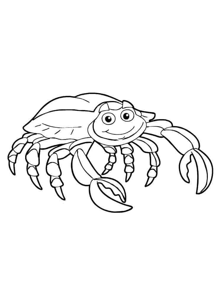 Coloriage Crabe Animé