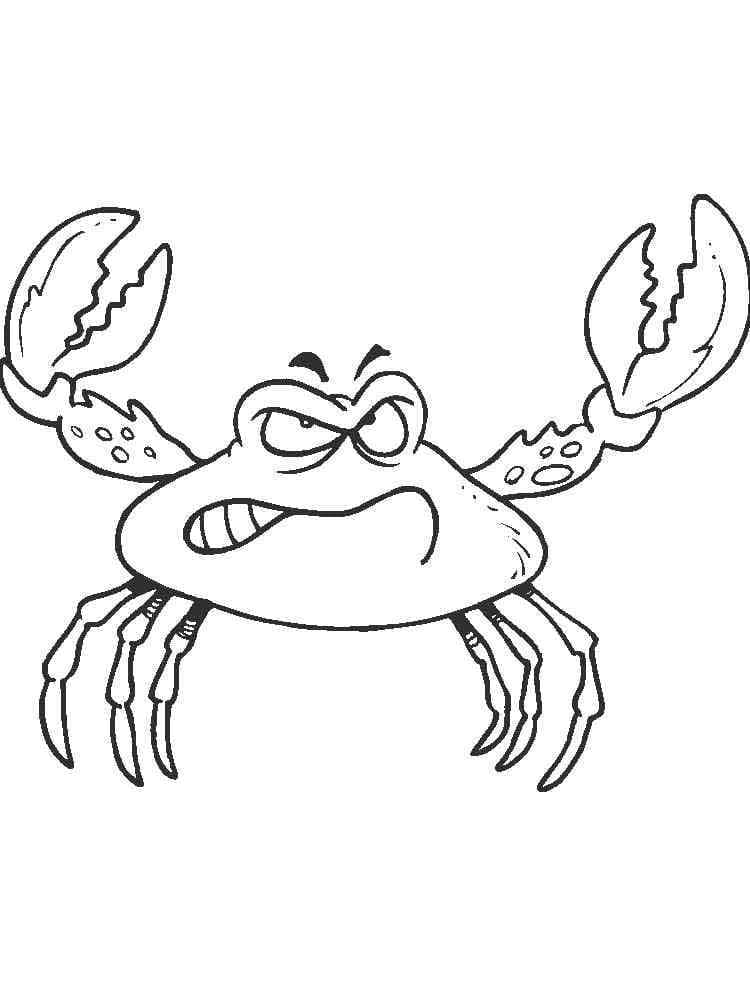 Coloriage Crabe en Colère