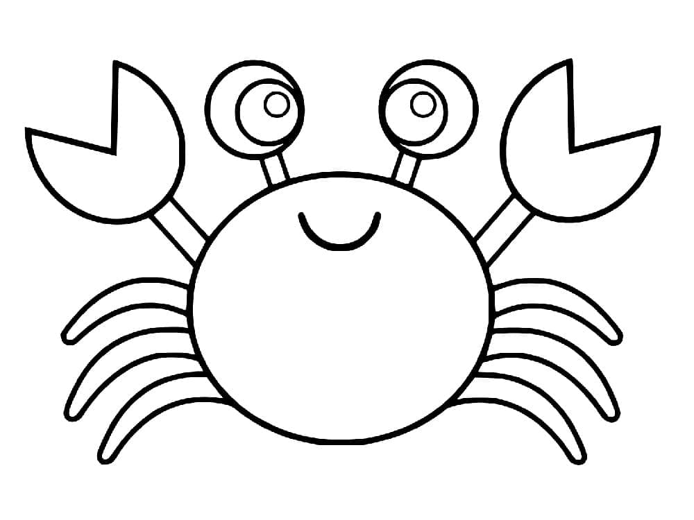 Coloriage Crabe Simple