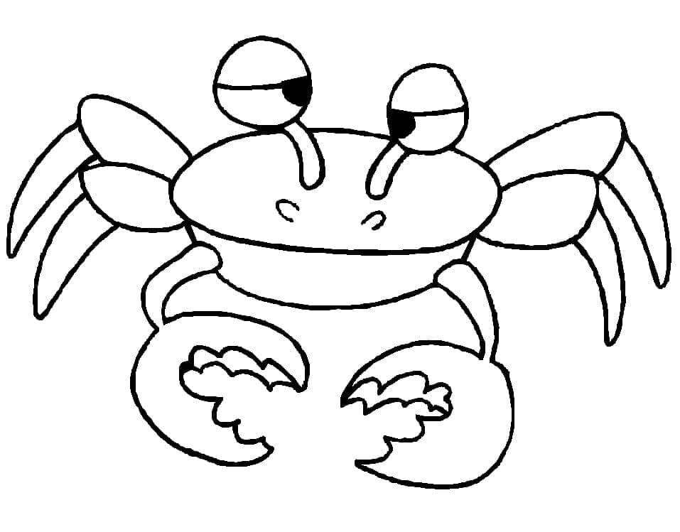 Coloriage Crabe Stupide