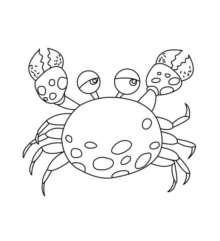 Coloriage Crabe Triste