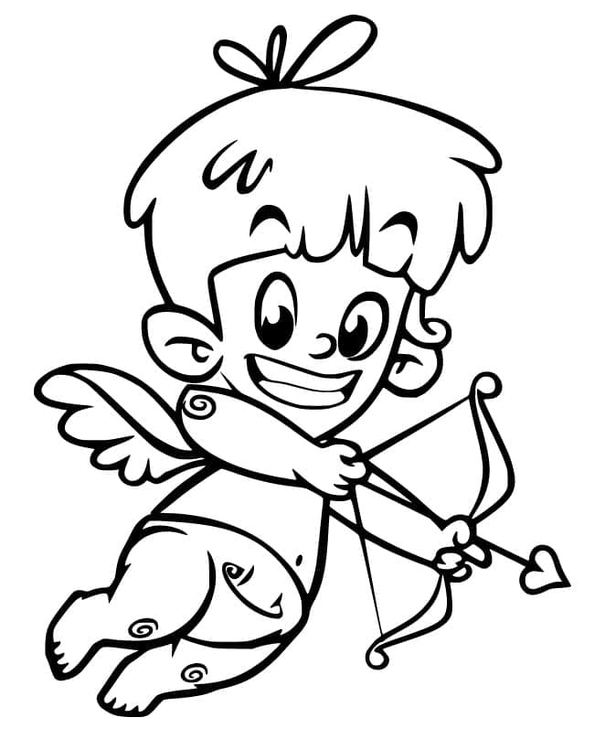 Cupidon de Dessin Animé coloring page