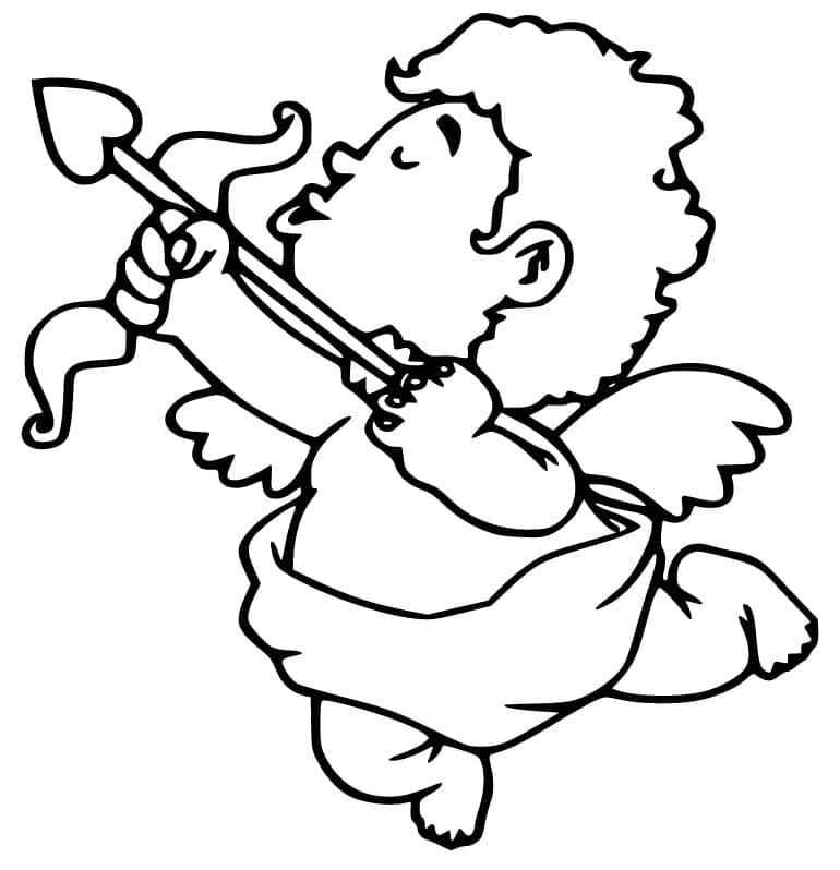 Cupidon Drôle coloring page