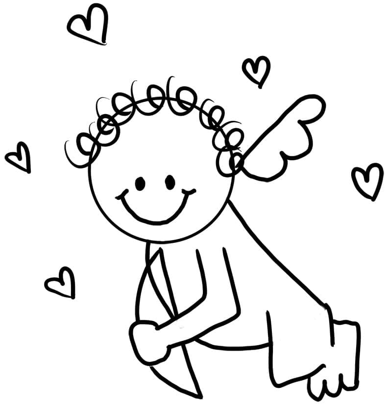 Cupidon Facile coloring page