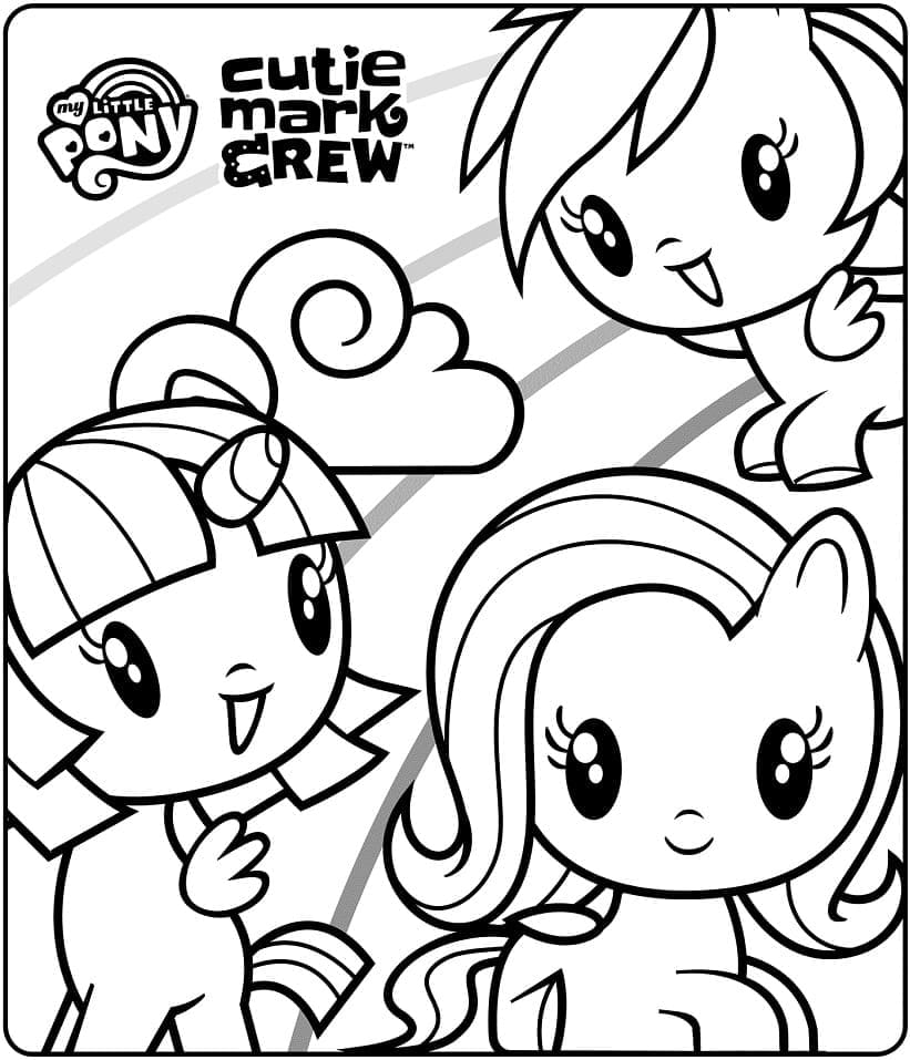 Cutie Mark Crew My Little Pony coloring page