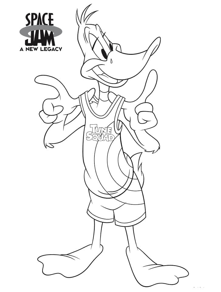 Daffy Duck de Space Jam Nouvelle Ère coloring page