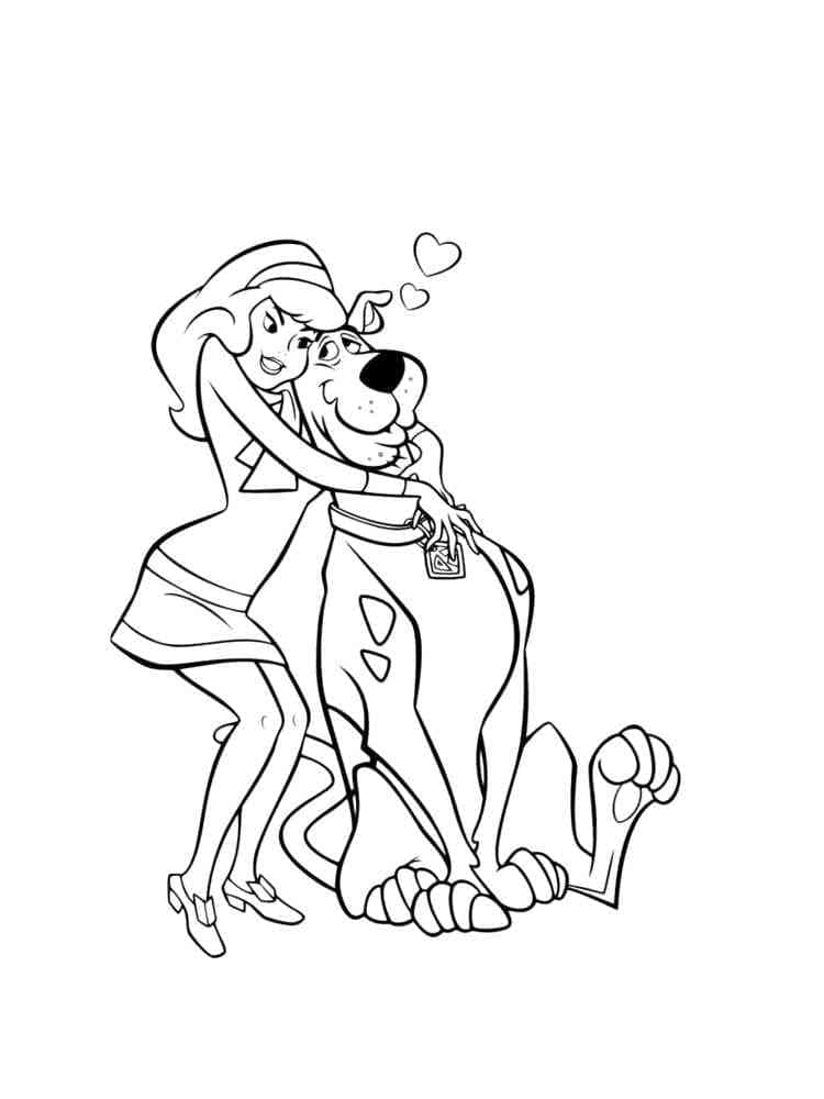 Daphné et Scooby Doo coloring page