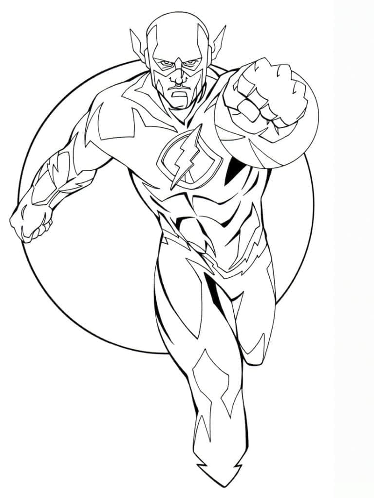 DC Justice League Flash coloring page