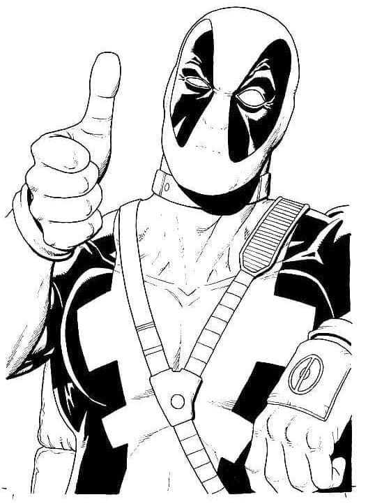 Deadpool 10 coloring page