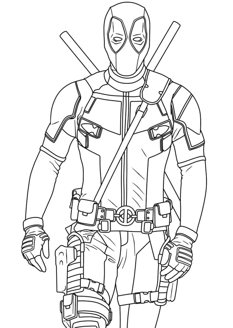Deadpool 12 coloring page