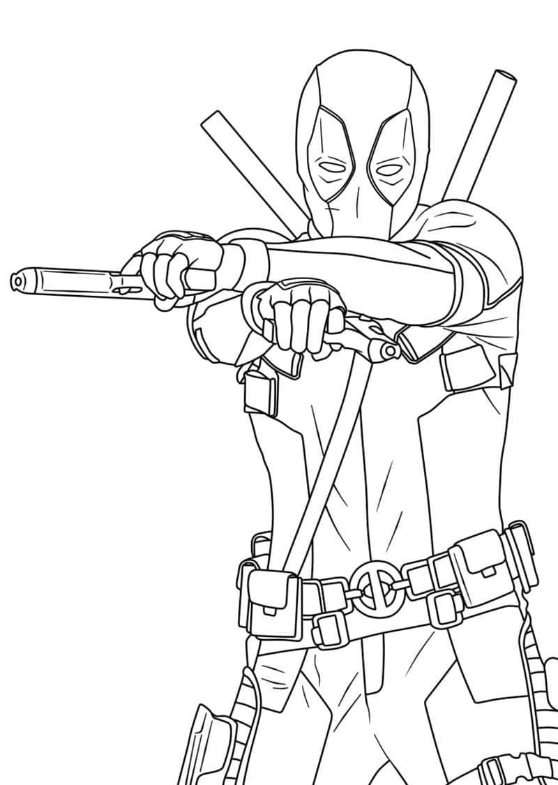 Deadpool 13 coloring page