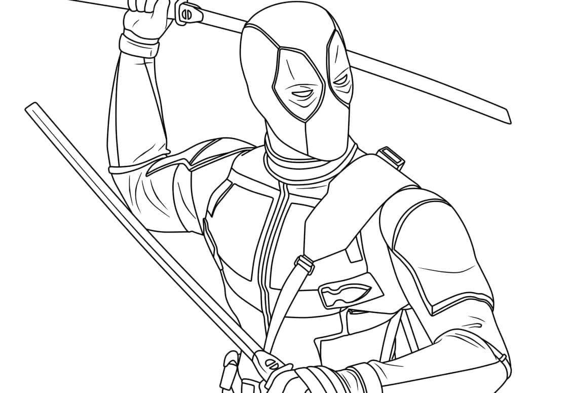 Deadpool 14 coloring page