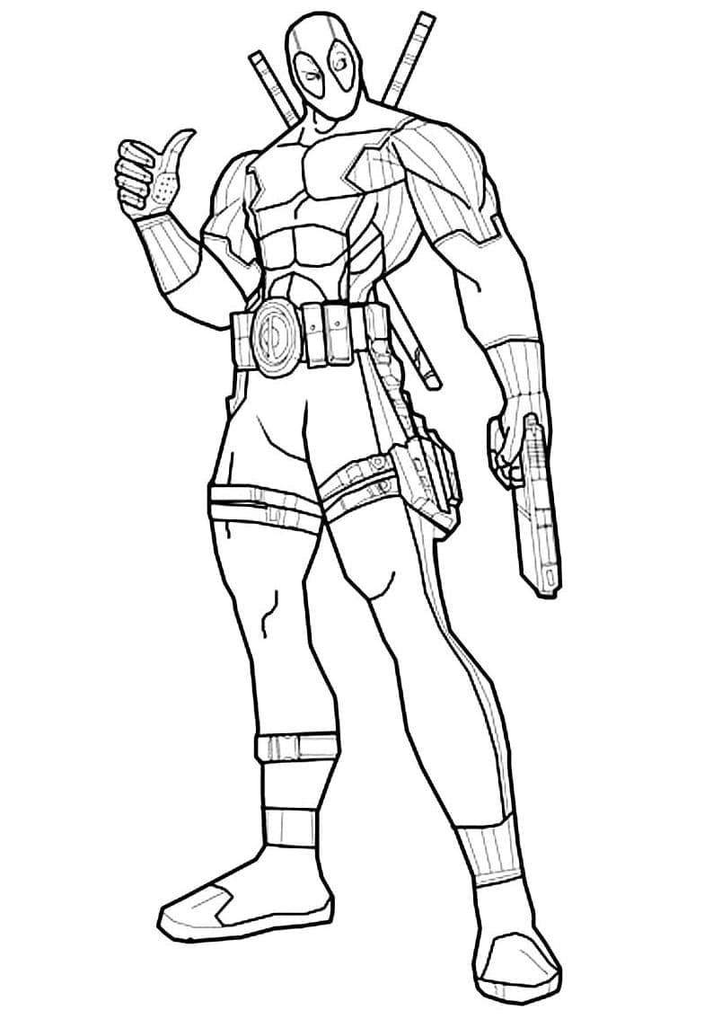 Deadpool 2 coloring page