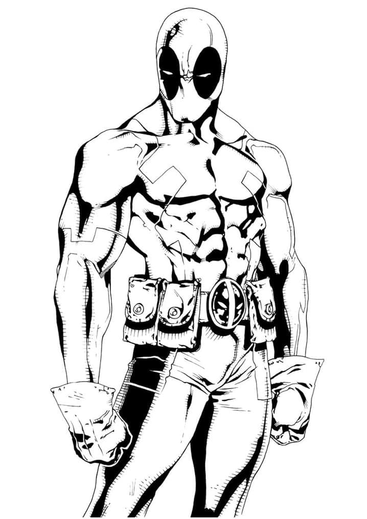 Deadpool 3 coloring page