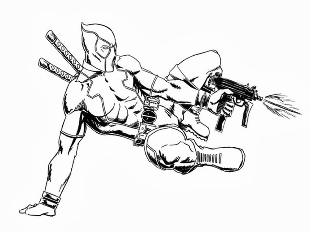 Deadpool 5 coloring page