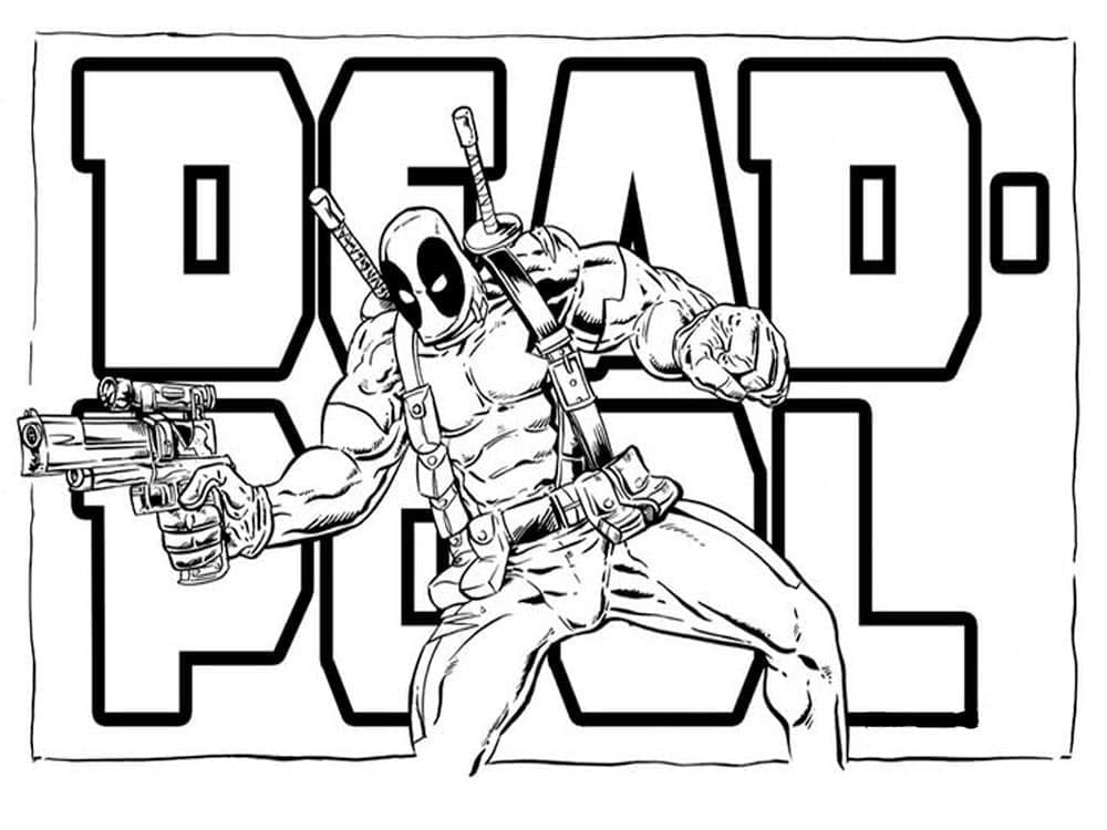 Deadpool 7 coloring page