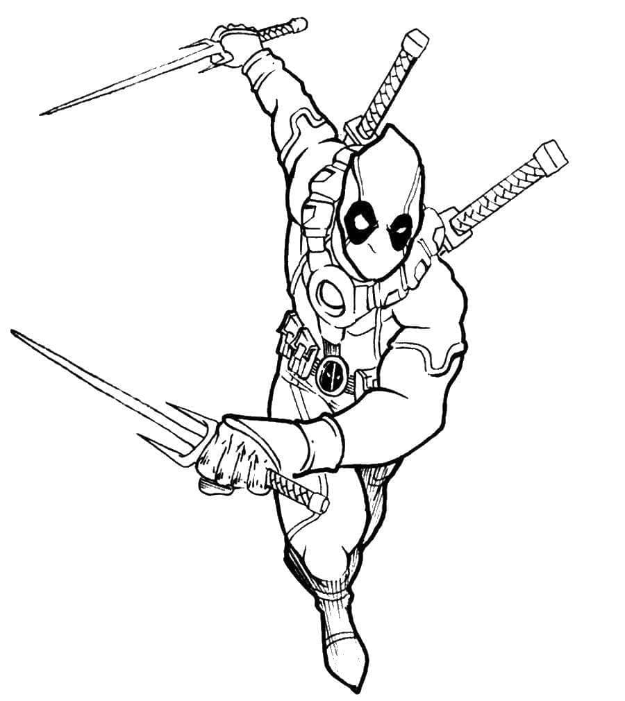 Deadpool 8 coloring page