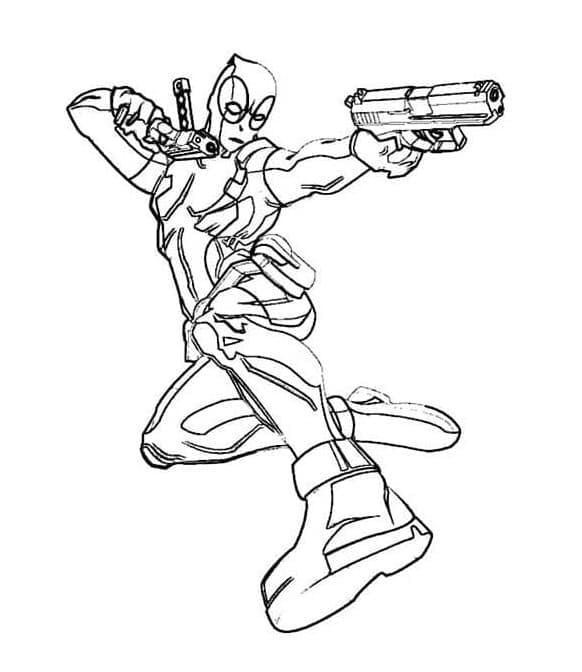 Deadpool 9 coloring page